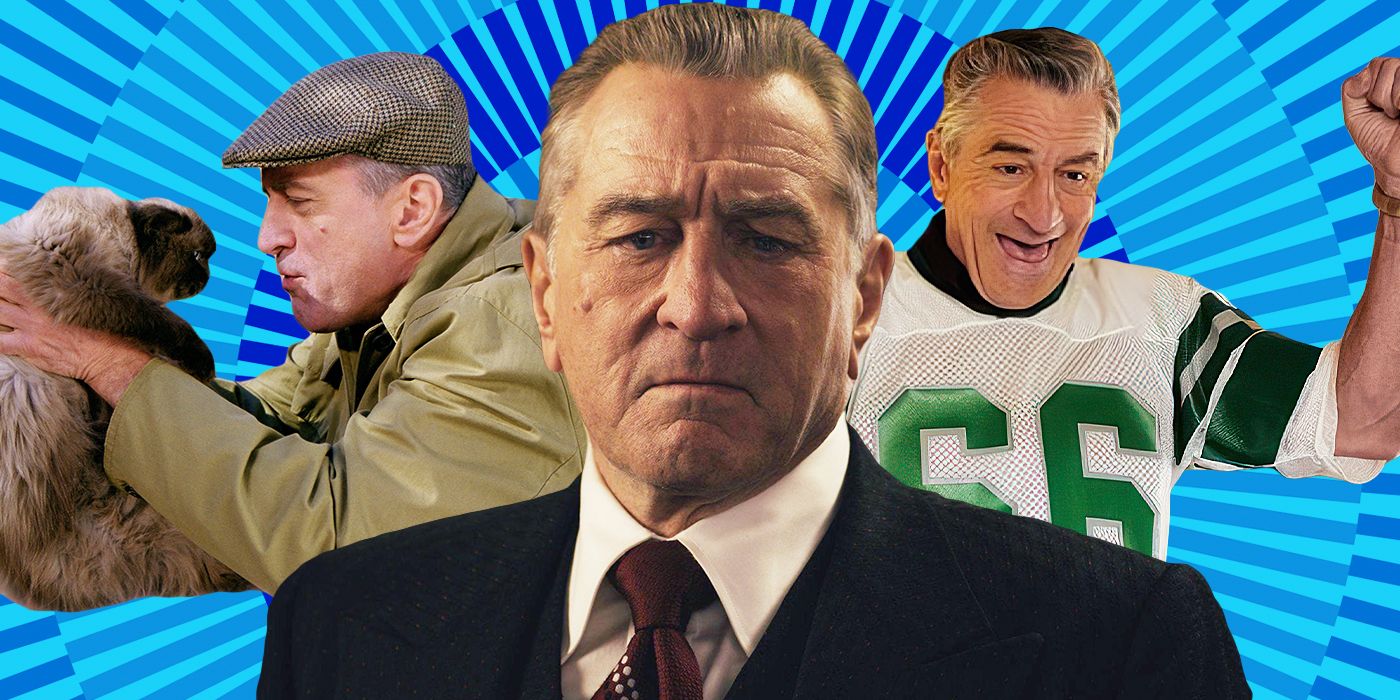 Blended image showing Robert De Niro in different movies.