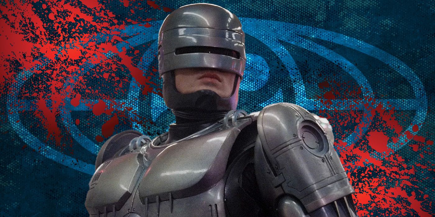 Robocop in front of the MPAA logo