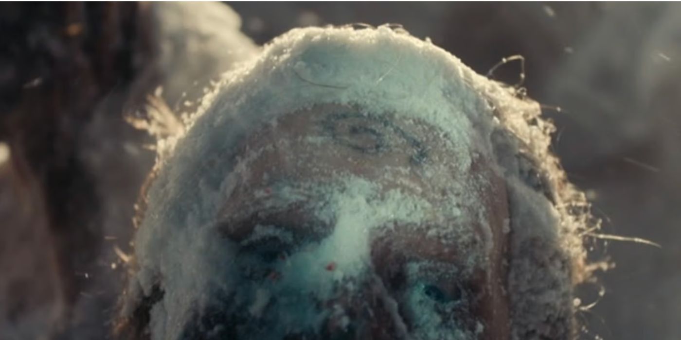 Sprial symbol drawn on head of frozen dead scientist in 'True Detective: Night Country'