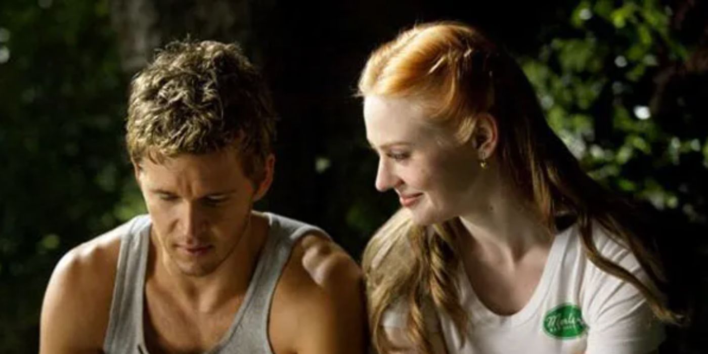Deborah Ann Woll and Ryan Kwanten as Jessica and Jason at night in 'True Blood'