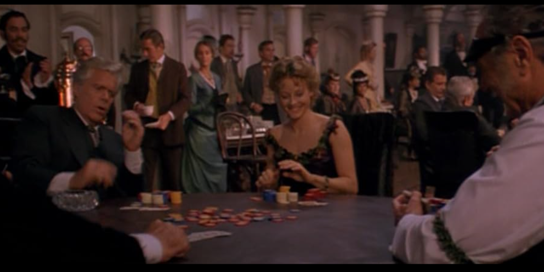 Jodie Foster as Annabelle Bransford playing poker in Maverick