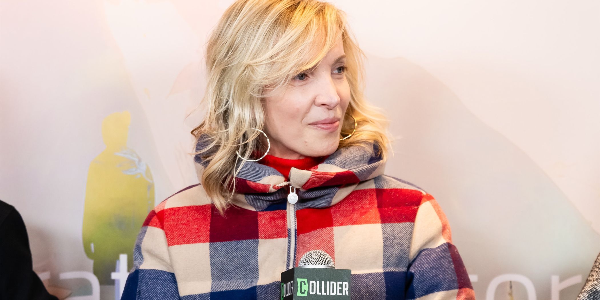Director Sarah Dowland listening during an interview at Sundance 2024