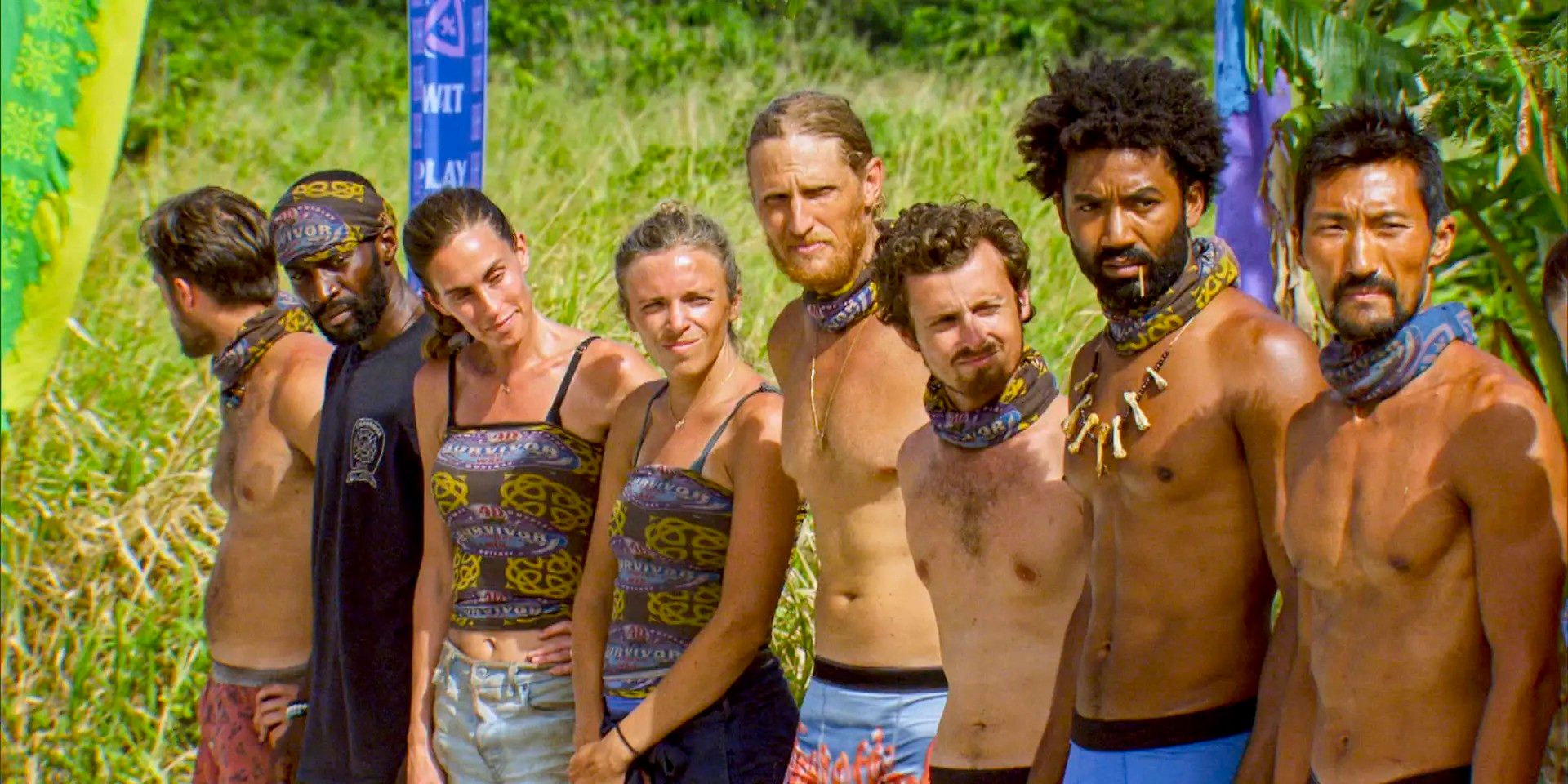 A still from the finale of Survivor: Winners at War, titled 'It All Boils Down to This'