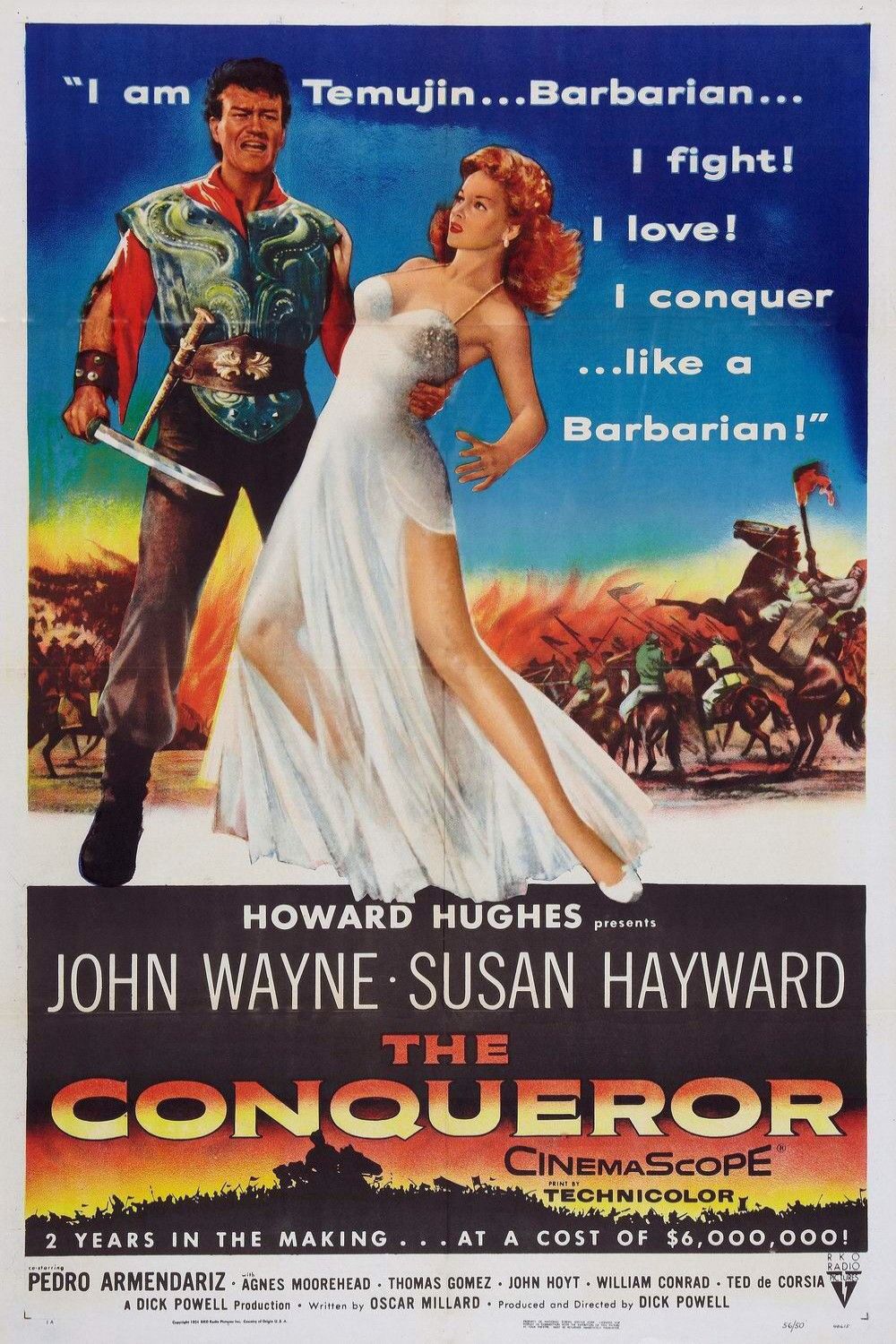 The Conqueror 1956 Film Poster