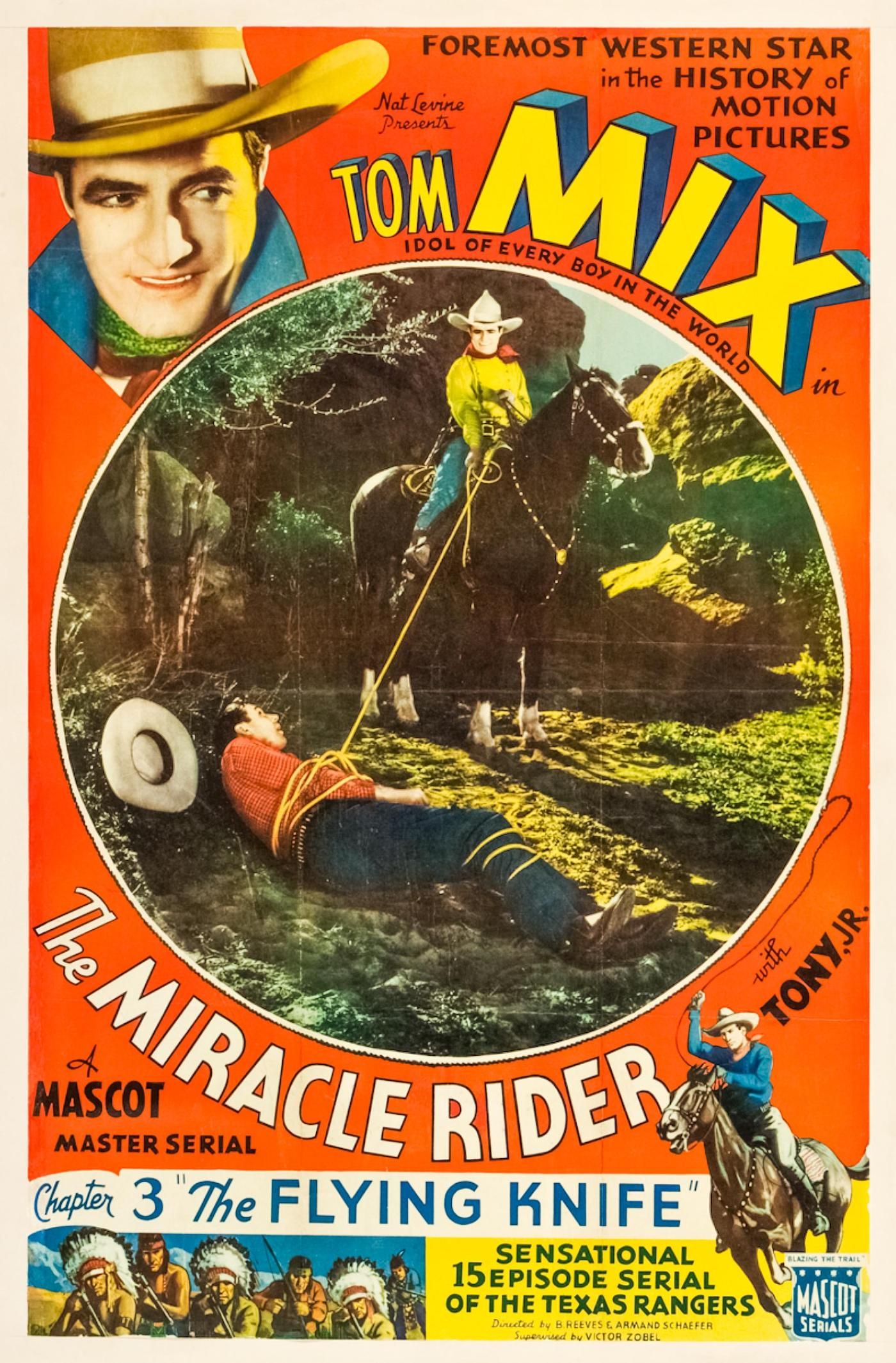 The Miracle Rider movie poster starring Tom Mix