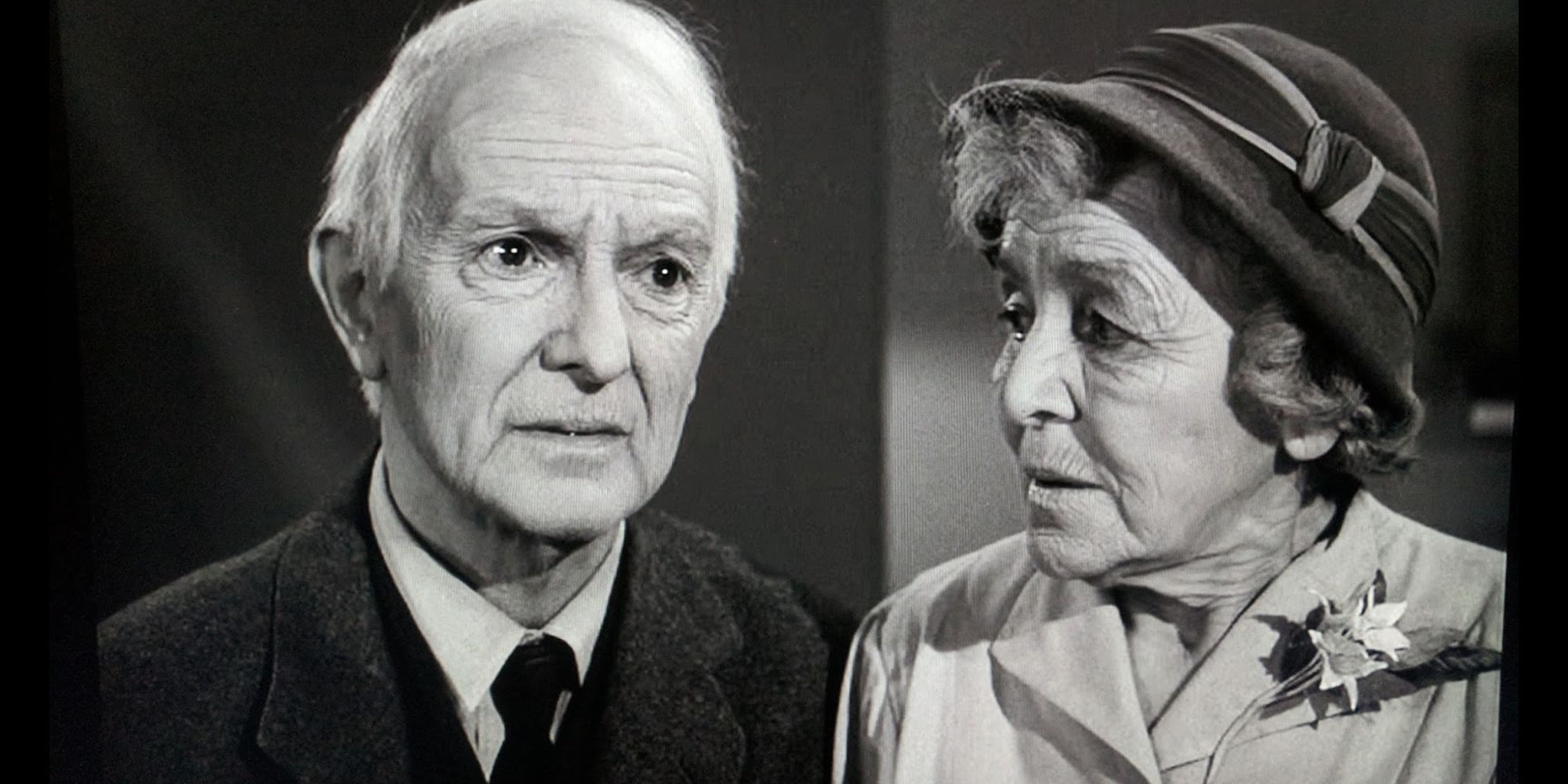 Joseph Schildkraut and Alma Platt standing next to each other in The Twilight Zone