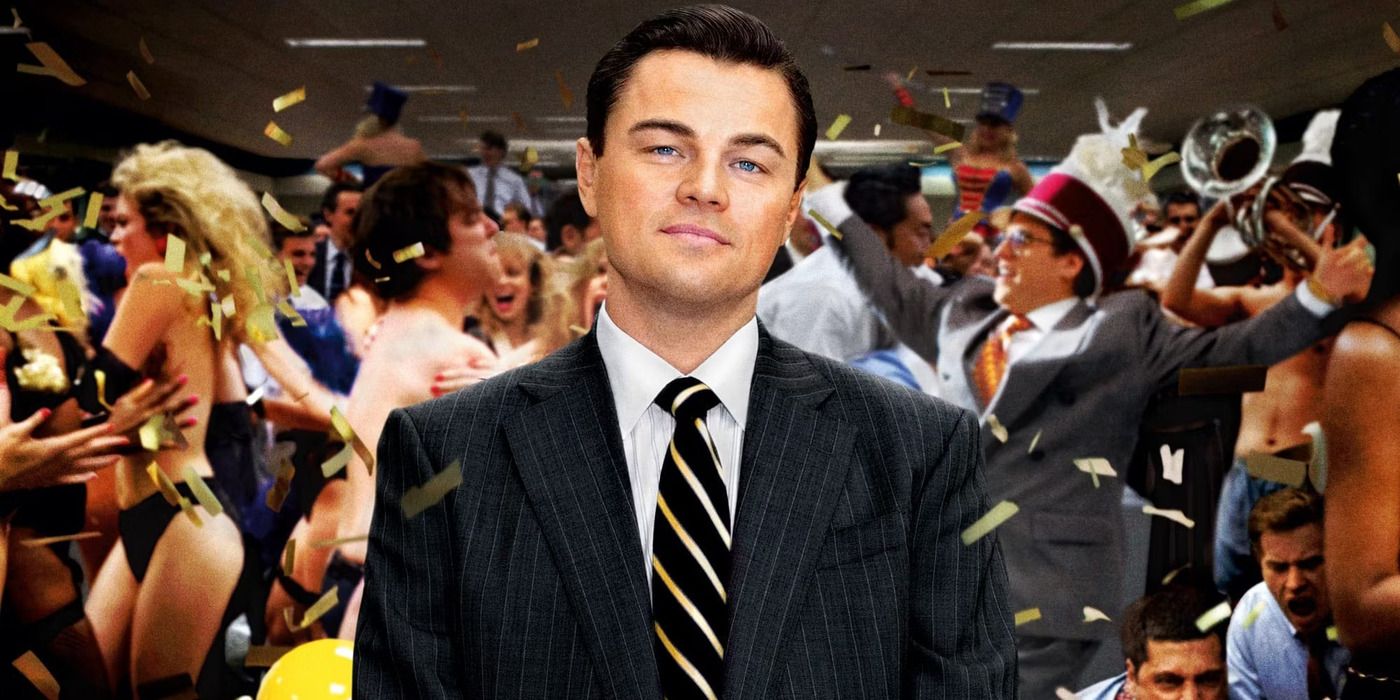 Leonardo DiCaprio in the poster for The Wolf of Wall Street