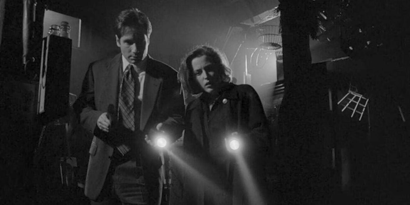 David Duchovny and Gillian Anderson on The X-Files.