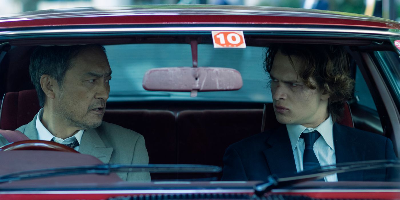 Ken Watanabe and Ansel Elgort in Tokyo Vice Season 2