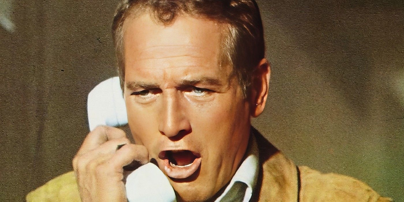 Doug Roberts (Paul Newman) yelling into the phone in The Towering Inferno