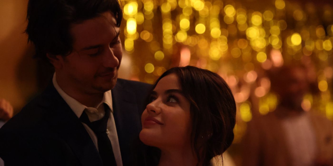 Nat Wolff and Lucy Hale dancing and looking at each other in 'Which Brings Me to You'