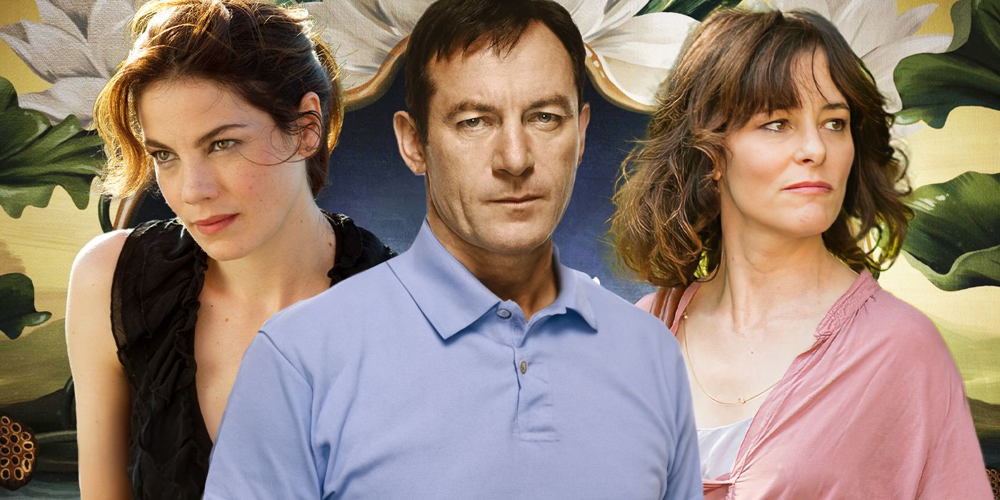 Michelle Monaghan, Jason Isaacs, and Parker Posey in a composite image for White Lotus Season 3