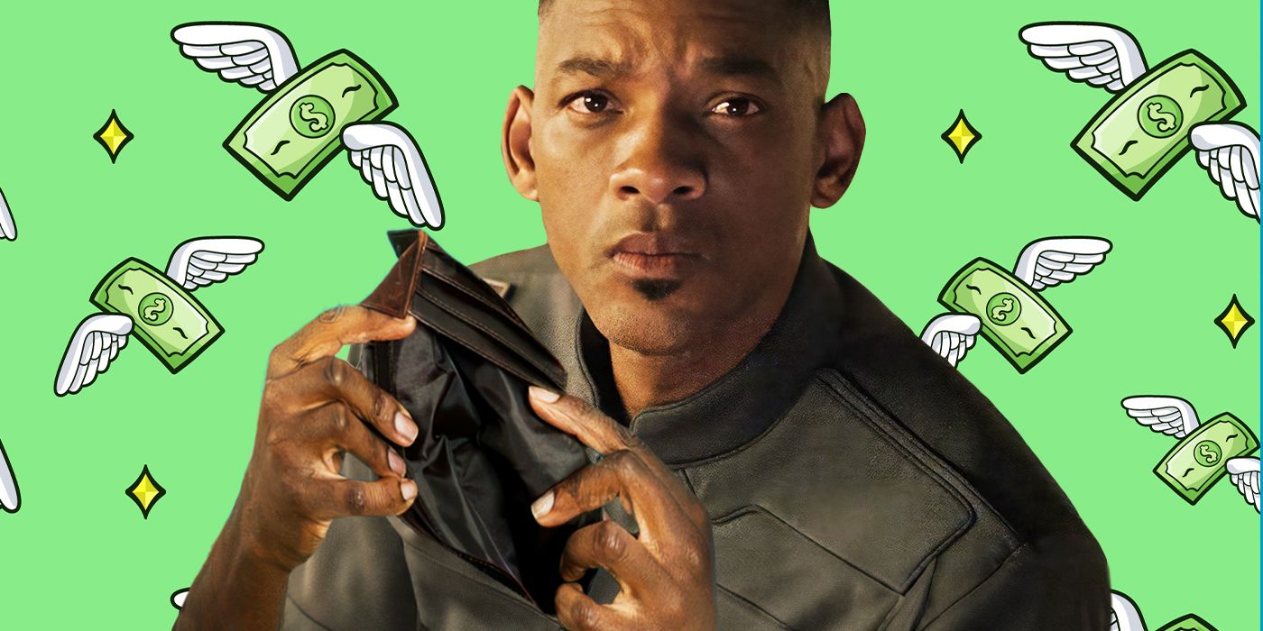 Will Smith holding a wallet