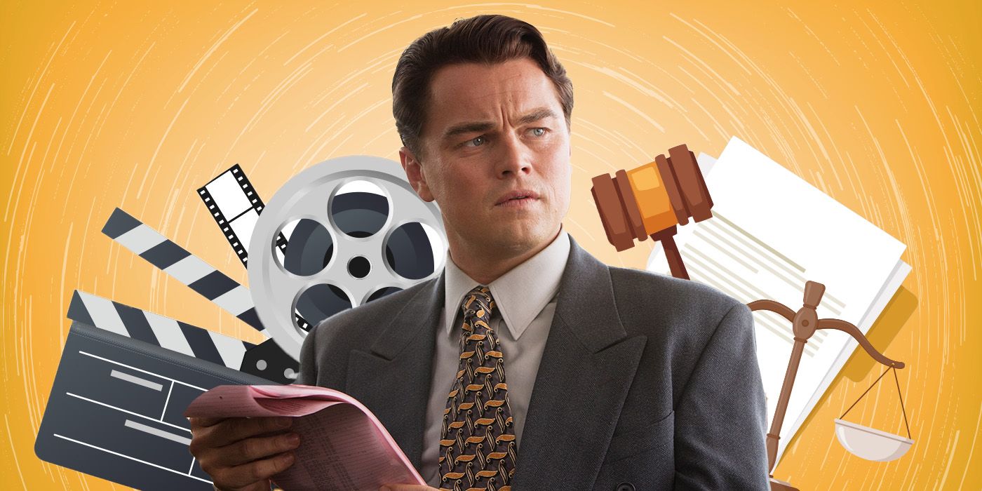 Leonardo DiCaprio holding pink slips in Wolf of Wall Street feature picture