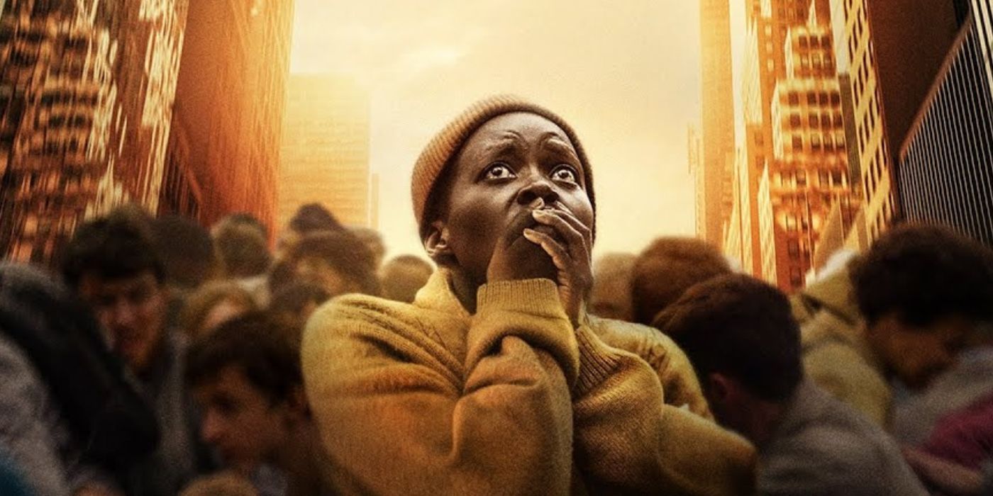 Lupita Nyong'o on the poster for A Quiet Place: Day One