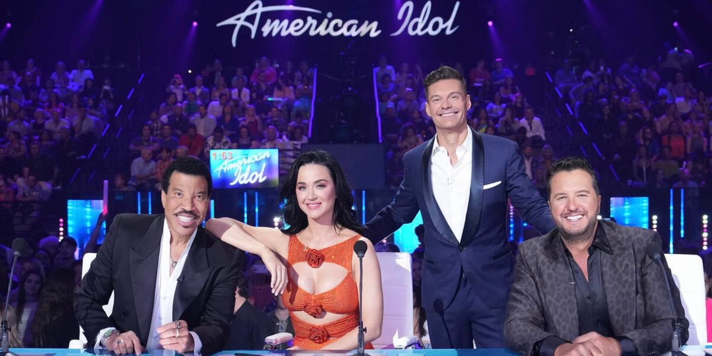 'American Idol' judges Lionel Richie, Katy Perry, and Luke Bryan with Host Ryan Seacrest.