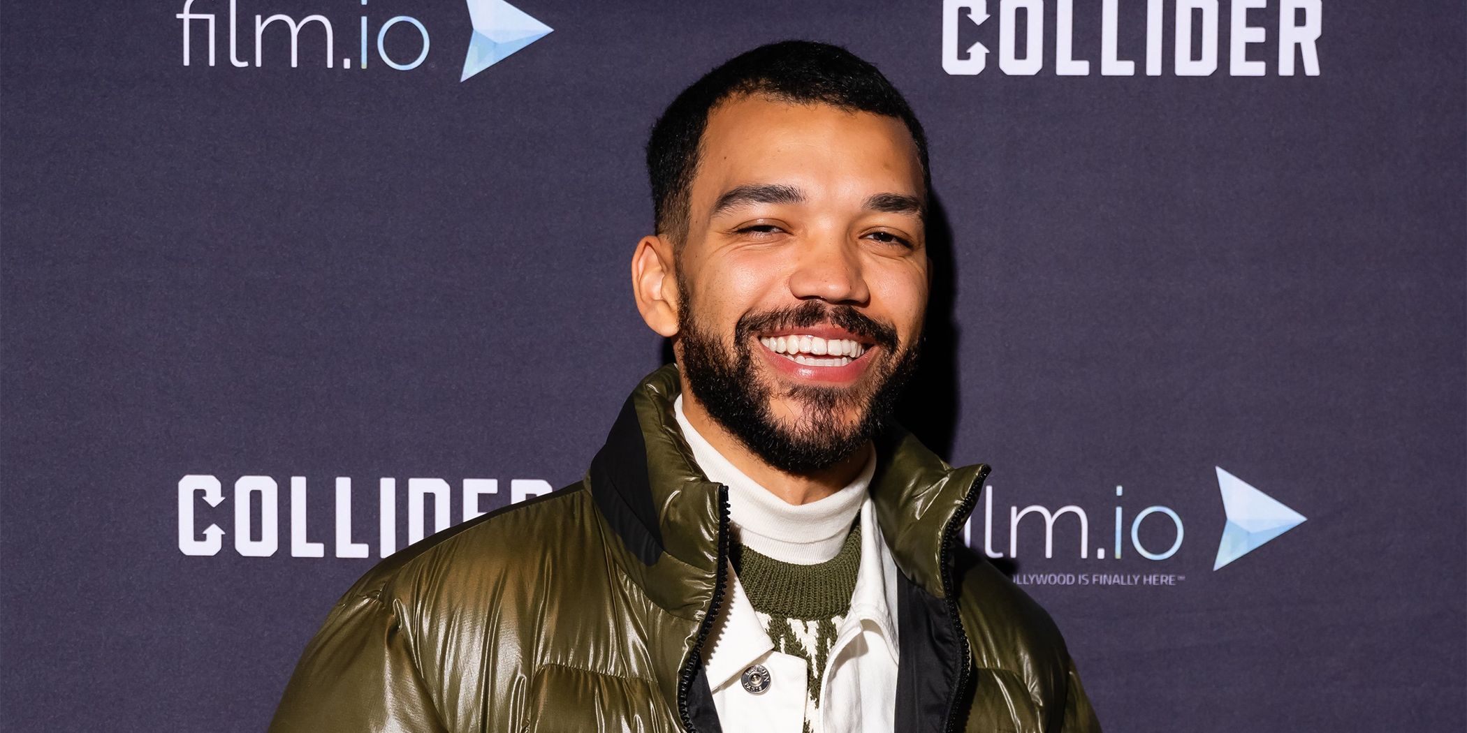 Justice Smith posing for The American Society of Magical Negroes at Sundance 2024