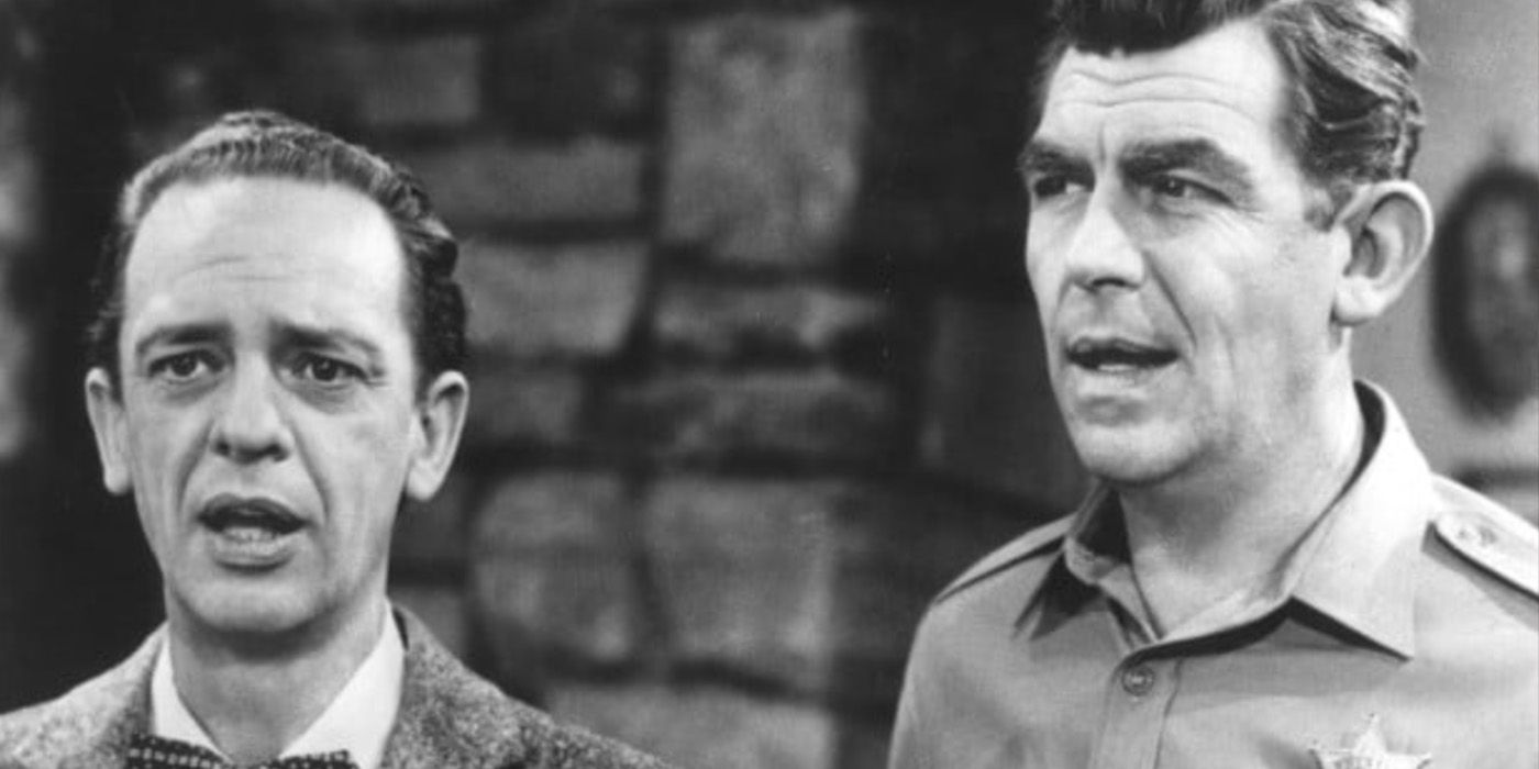 Barney Fife (Don Knotts) and Andy Taylor (Andy Griffith) on 'The Andy Griffith Show'