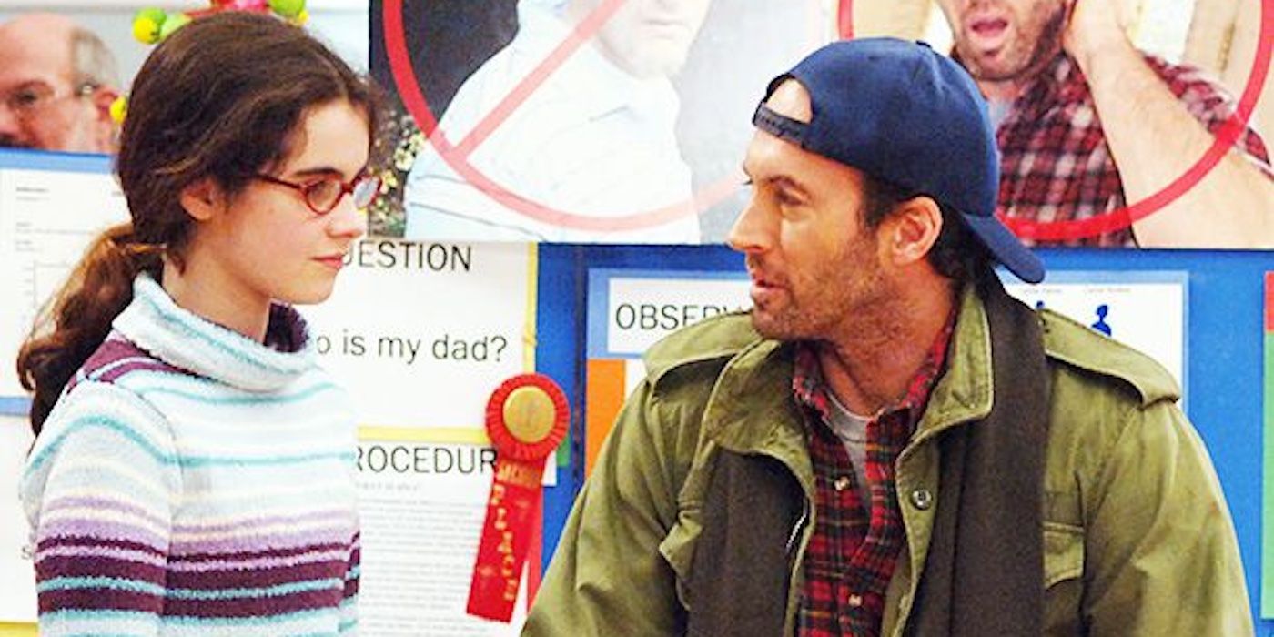 April (Vanessa Marano) with Luke (Scott Patterson) in a scene from 'Gilmore Girls'