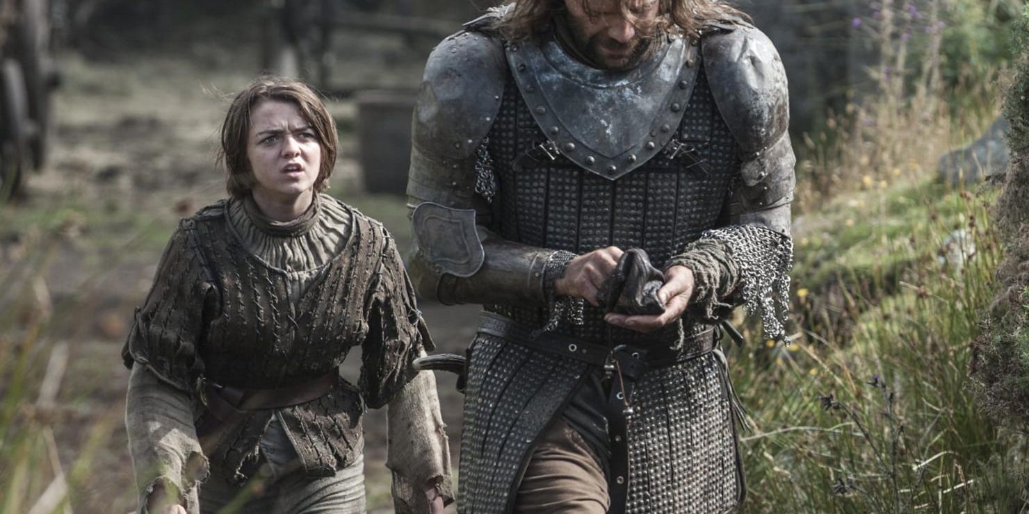 Game of Thrones- Maisie Williams as Arya Stark with The Hound 
