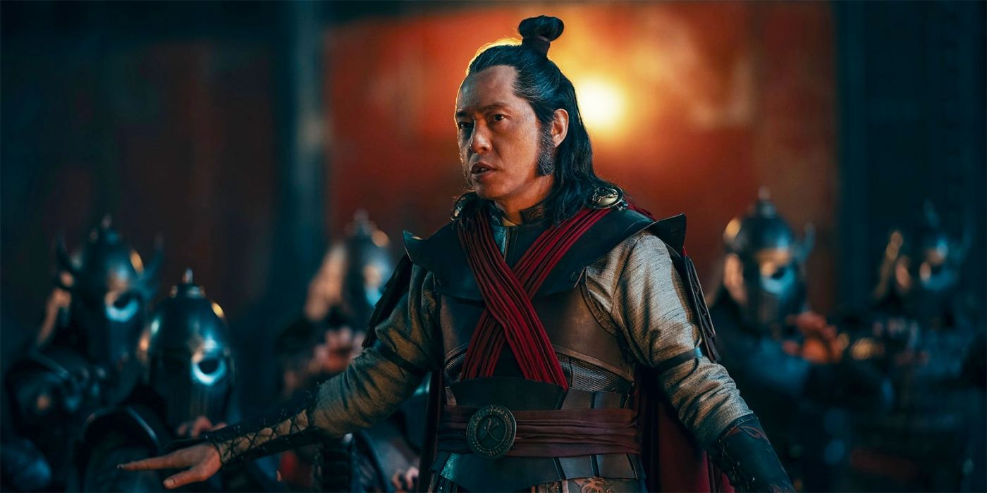 General Zhao standing in front of an army and looking ahead in Avatar: The Last Airbender