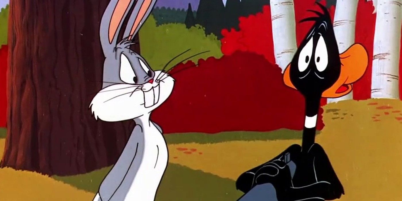 It must be duck season - Bugs Bunny and Daffy Duck from "Rabbit Fire"