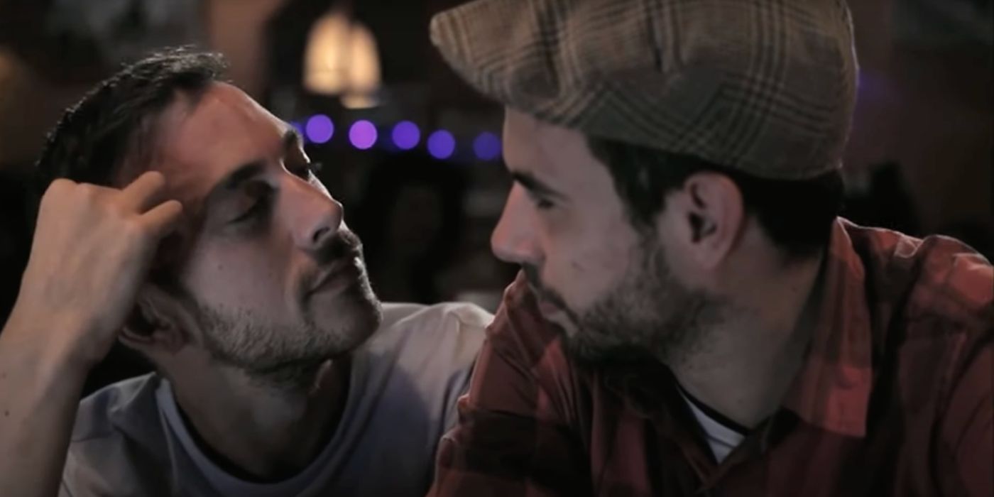Chris New and Tom Cullen get close in Weekend.