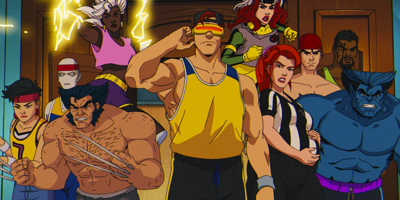 Cyclops at the front of the cast of X-Men '97