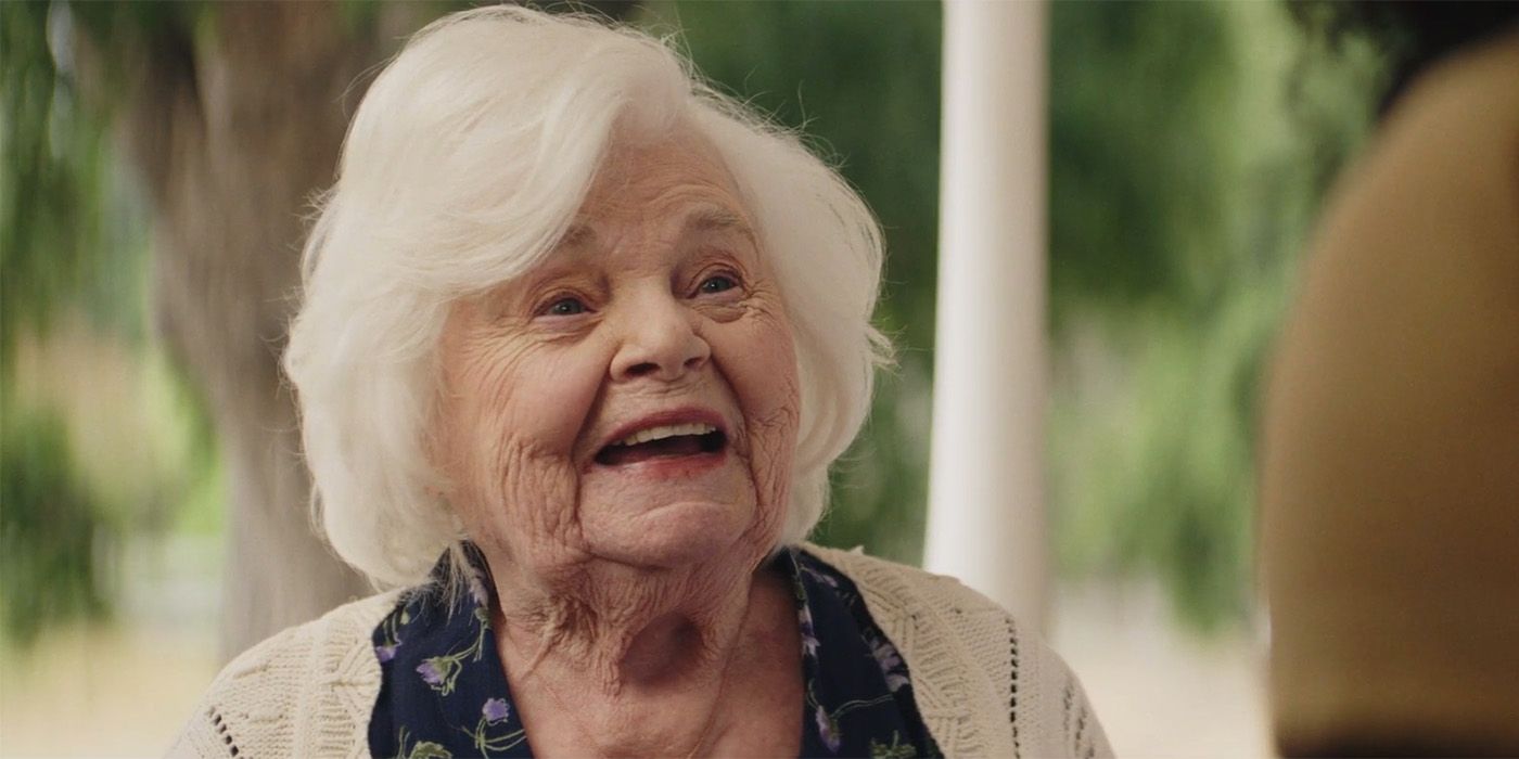 June Squibb in the remake of Don't Tell Mom the Babysitter's Dead