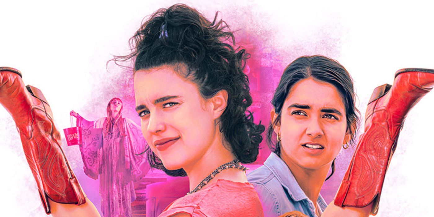 Margaret Qualley and Geraldine Viswanathan on the poster for Drive-Away Dolls