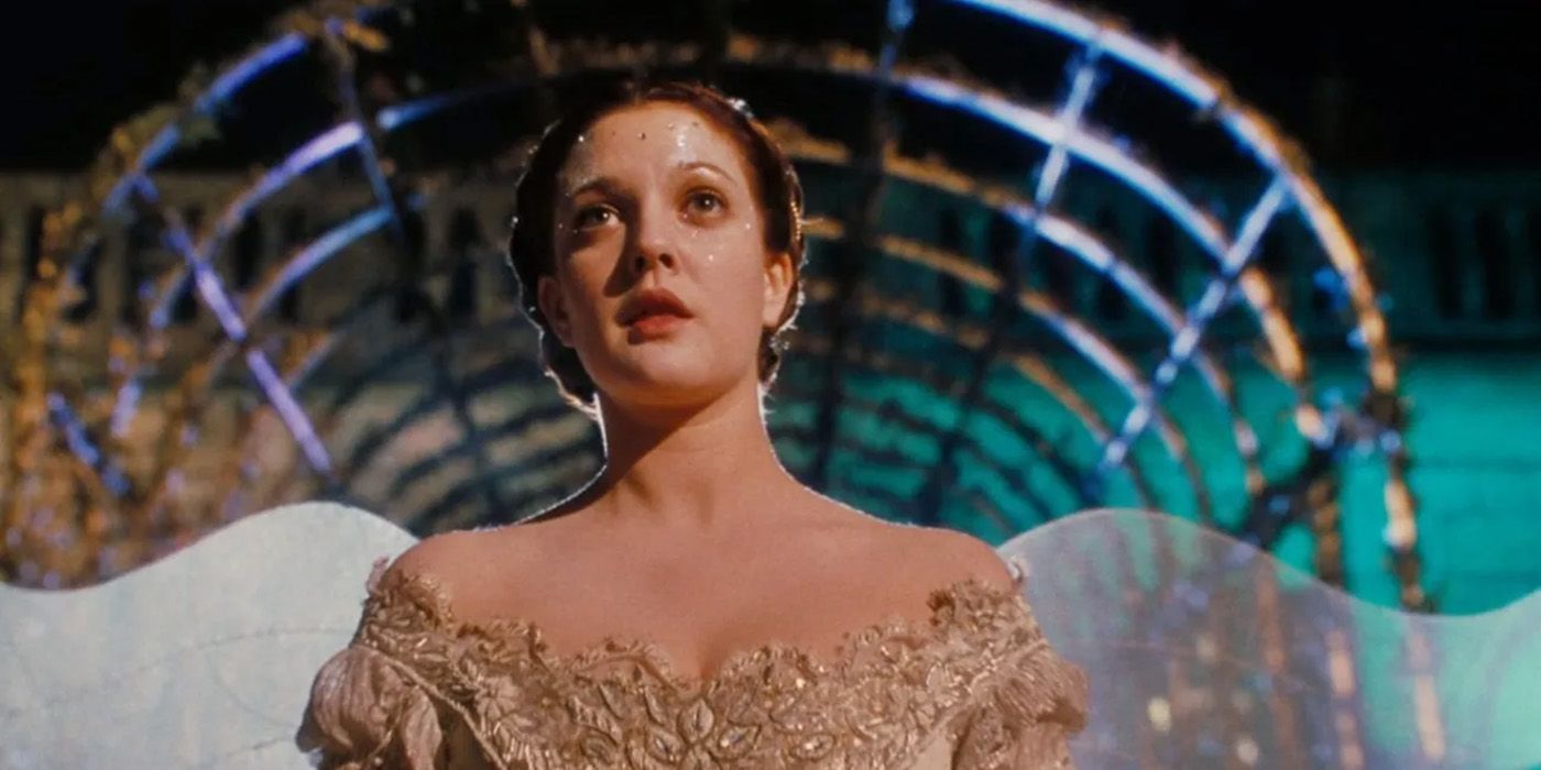 Drew Barrymore wearing wings in Ever After