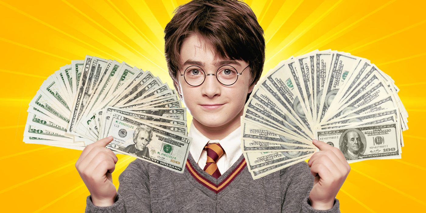 Custom Image of Daniel Radcliffe as Harry Potter holding up money