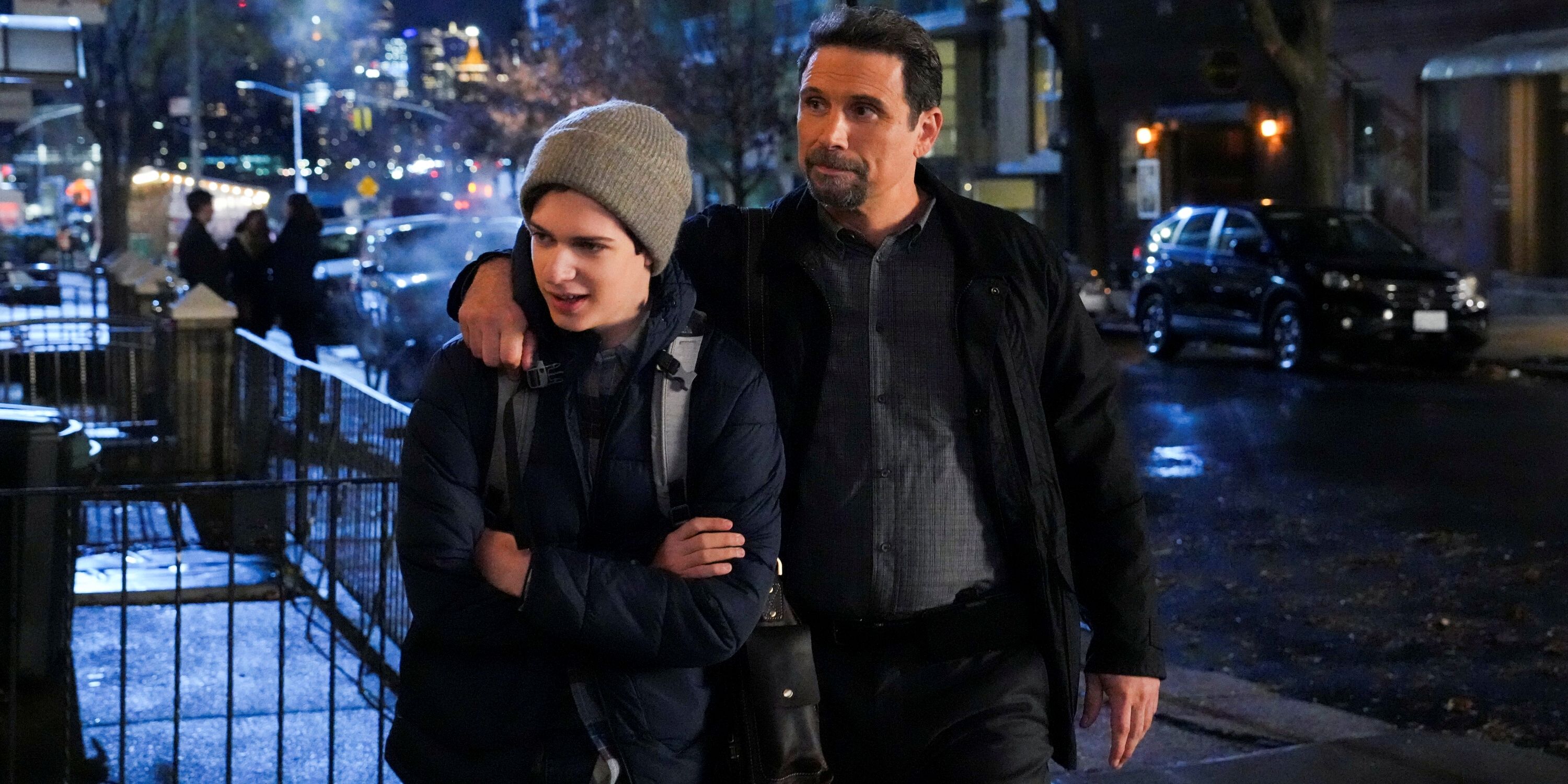 Jeremy Sisto as Assistant Special Agent in Charge Jubal Valentine and Caleb Reese Paul as Jubal's son Tyler in Episode 2 of Season 6 of CBS' FBI