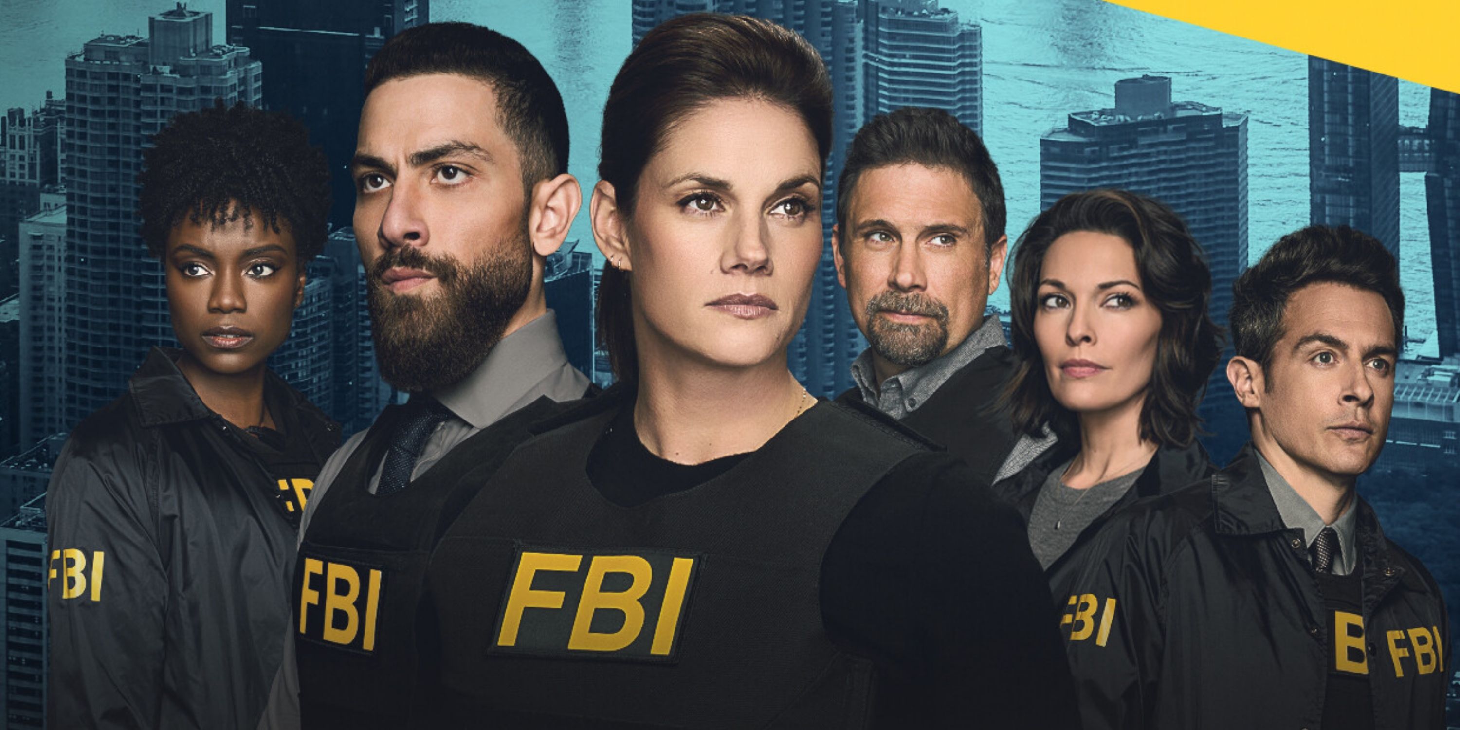 Jeremy Sisto as Assistant Special Agent in Charge Jubal Valentine in Season 6 poster artwork with the cast of CBS' FBI