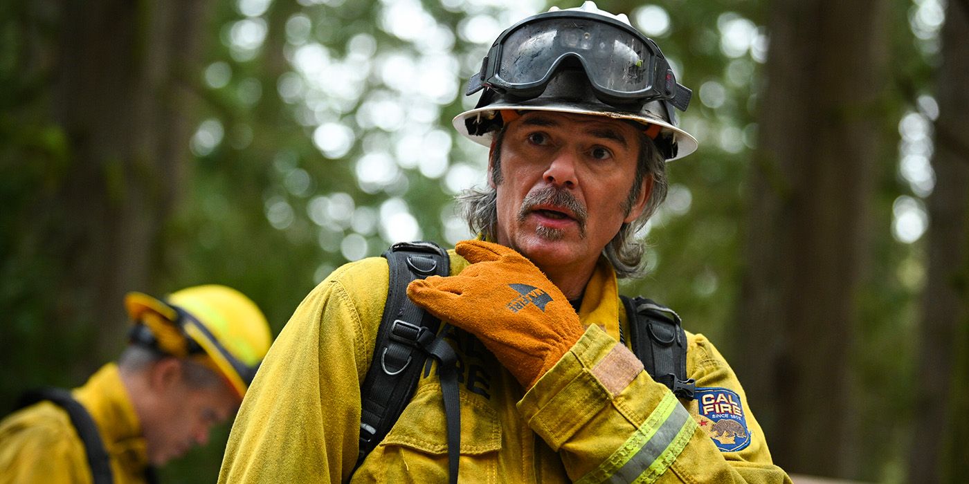 Billy Burke in fireman gear in Fire Country Season 2 Episode 3