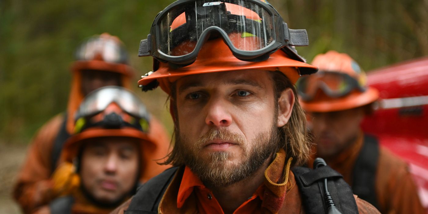 Max Thieriot's Jake in fire gear in Fire Country Season 2, Episode 3