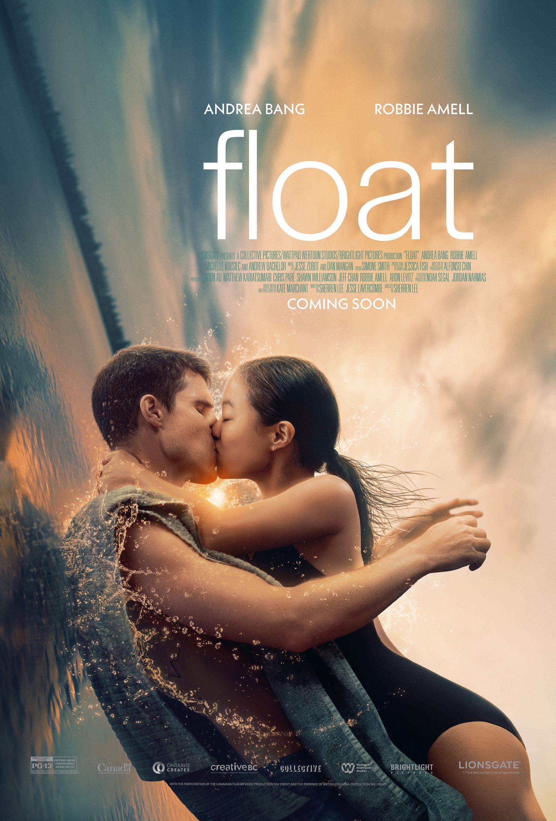 Andrea Bang and Robbie Amell on the poster for Float