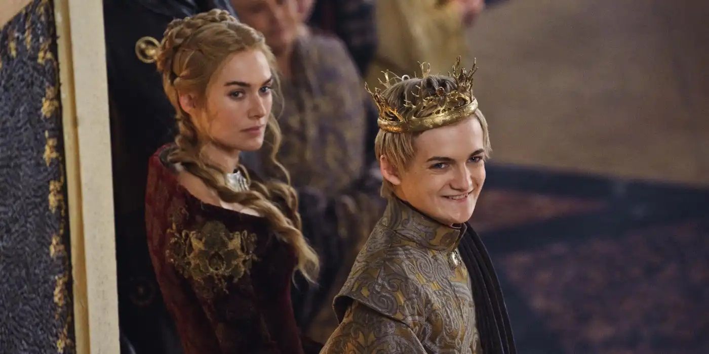 Jack Gleeson and Lena Headey as King Joffrey Baratheon and Queen Cersei Lannister in Game of Thrones