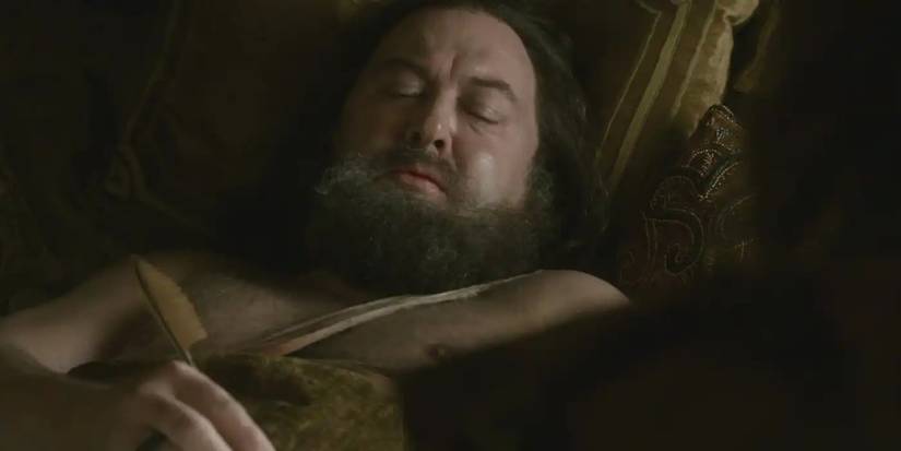 King Robert Baratheon signs his last will and testimony