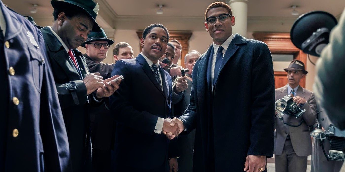 Kelvin Harrison Jr. and Aaron Pierre as Martin Luther King Jr. and Malcolm X in Genius: MLK/X