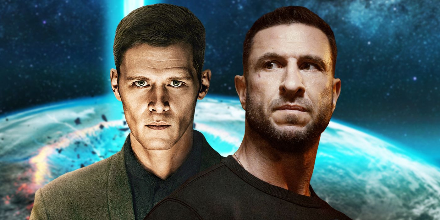 Joseph Morgan and Pablo Schreiber in a custom promo image for a Halo Season 2 interview