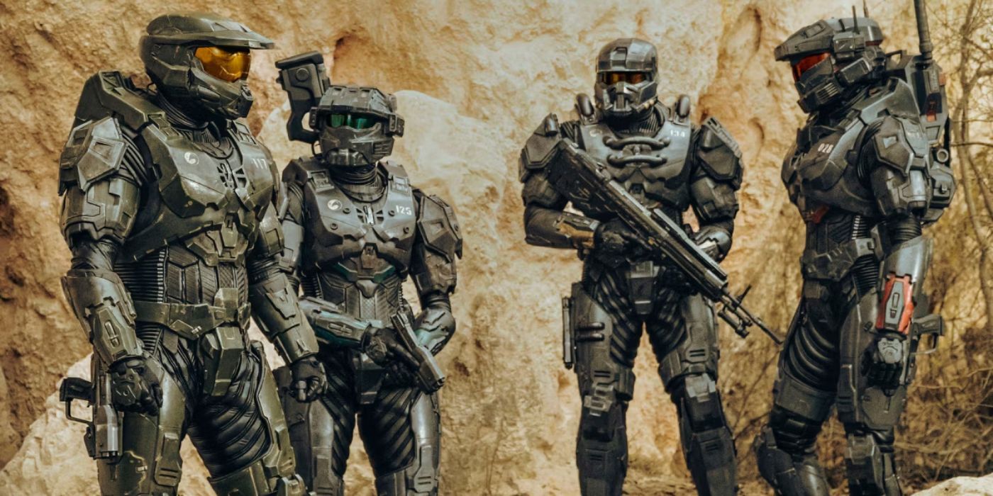 The Spartans known as Master Chief and Silver Team in 'Halo'