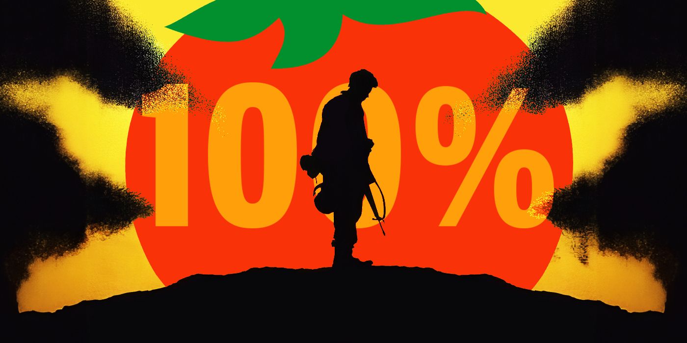 Custom Image of a soldier's silhouette on a hill with the Rotten Tomatoes logo & 
