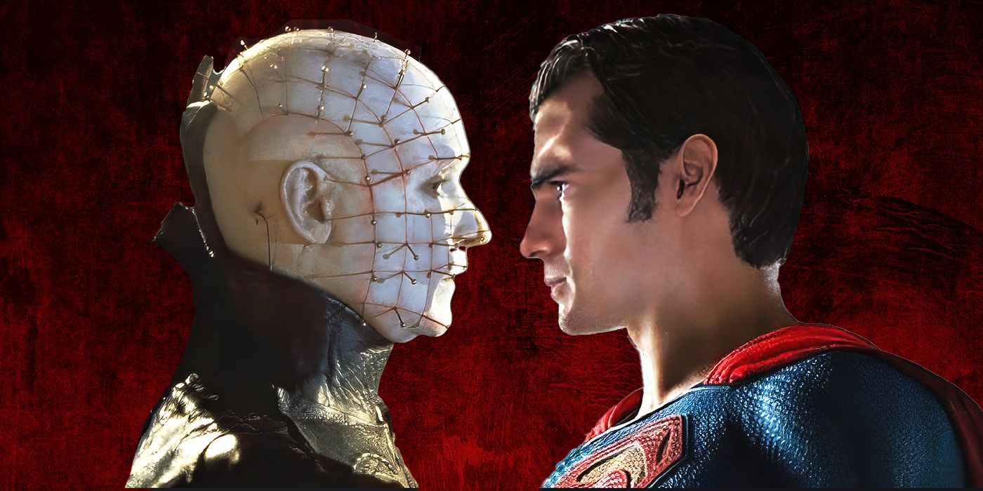 Feature image of Pinhead and Superman facing each other against a red background