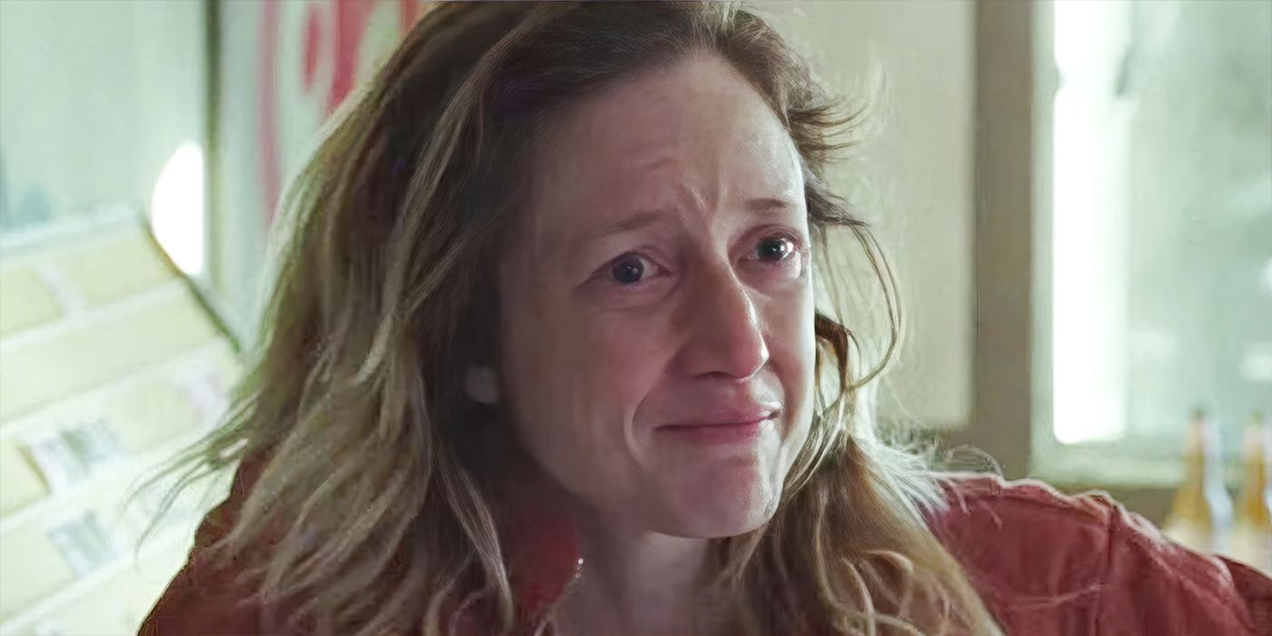 Andrea Riseborough looking sad in To Leslie
