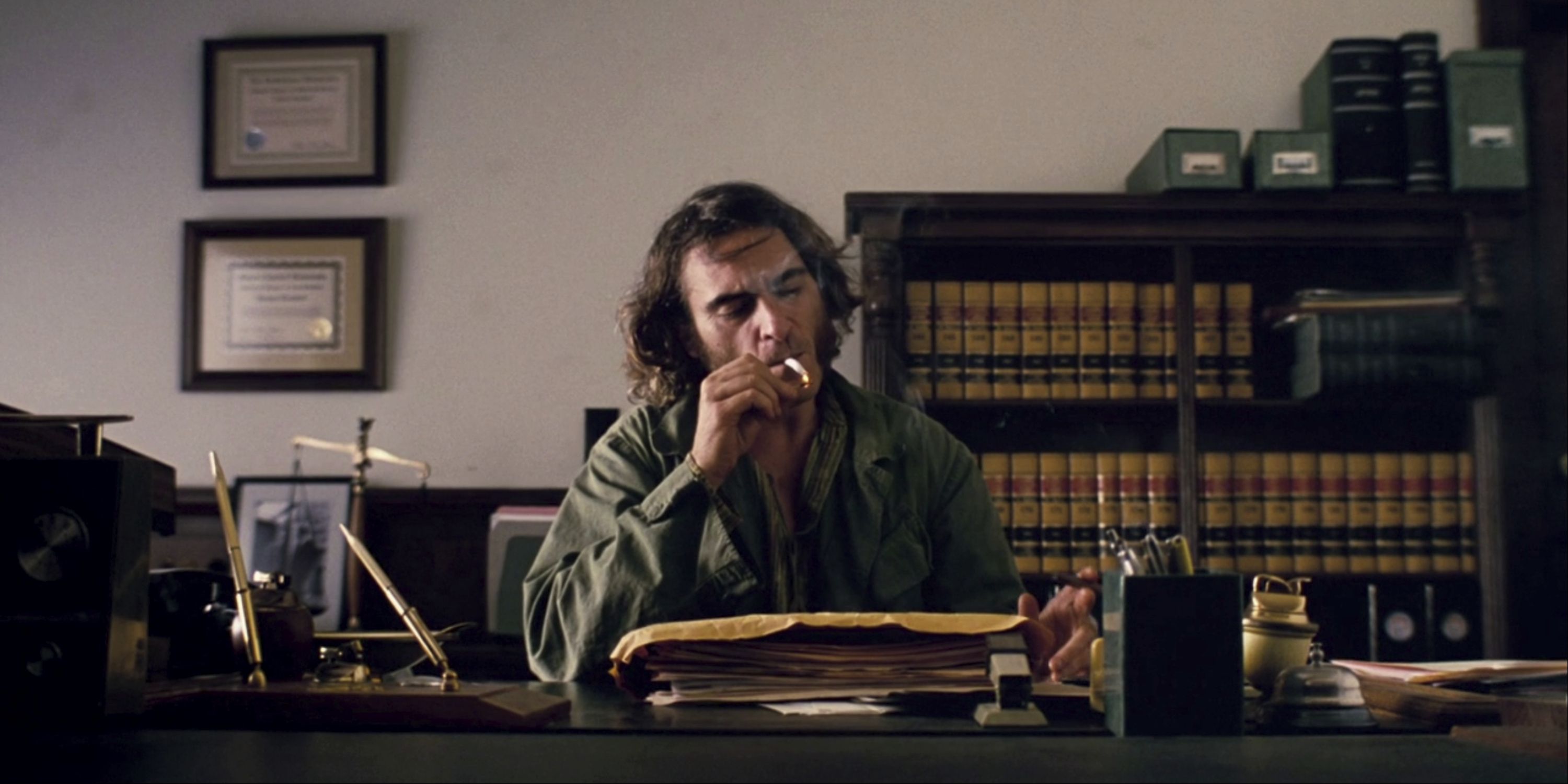 Joaquine Phoenix as Doc Sportello in Inherent Vice