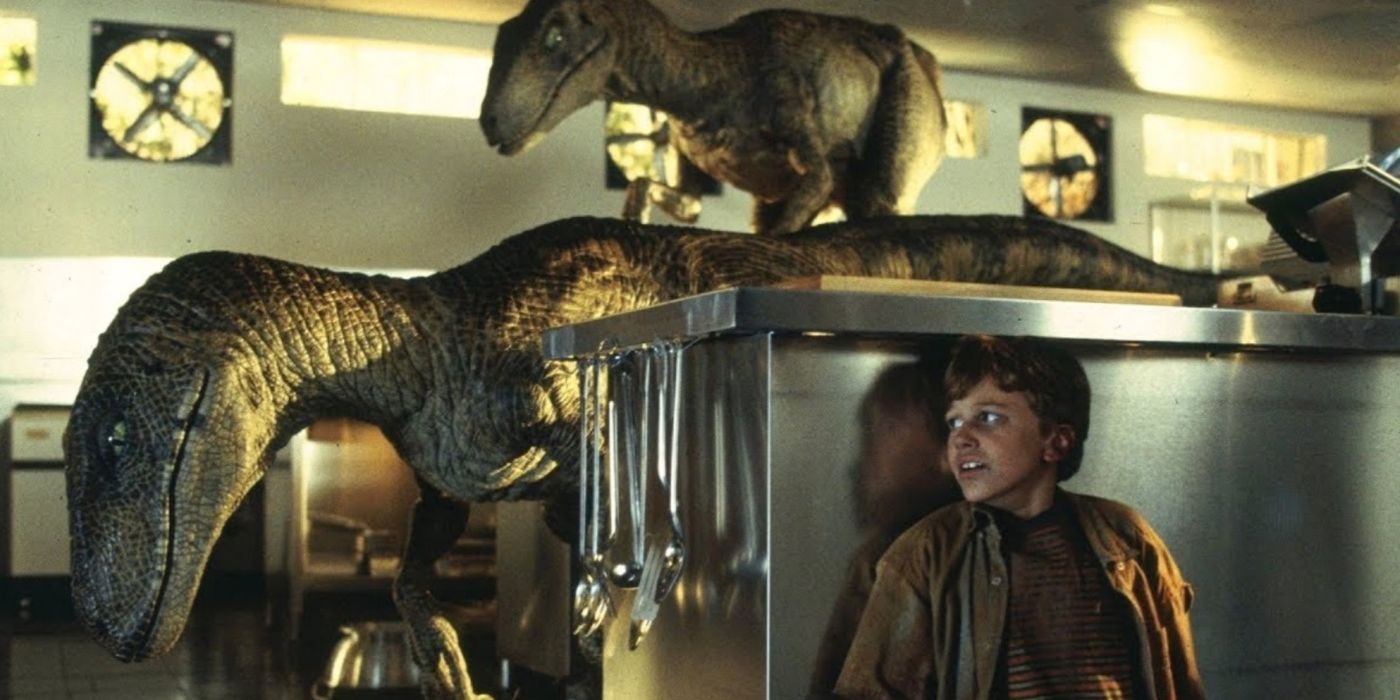 Tim Murphy, hiding from Velociraptors in the kitchen in &lsquo;Jurassic Park&rsquo;.