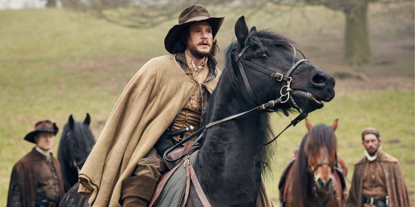 Kit Harington plays the role of his descendant Robert Catesby in HBO's 'Gunpowder'