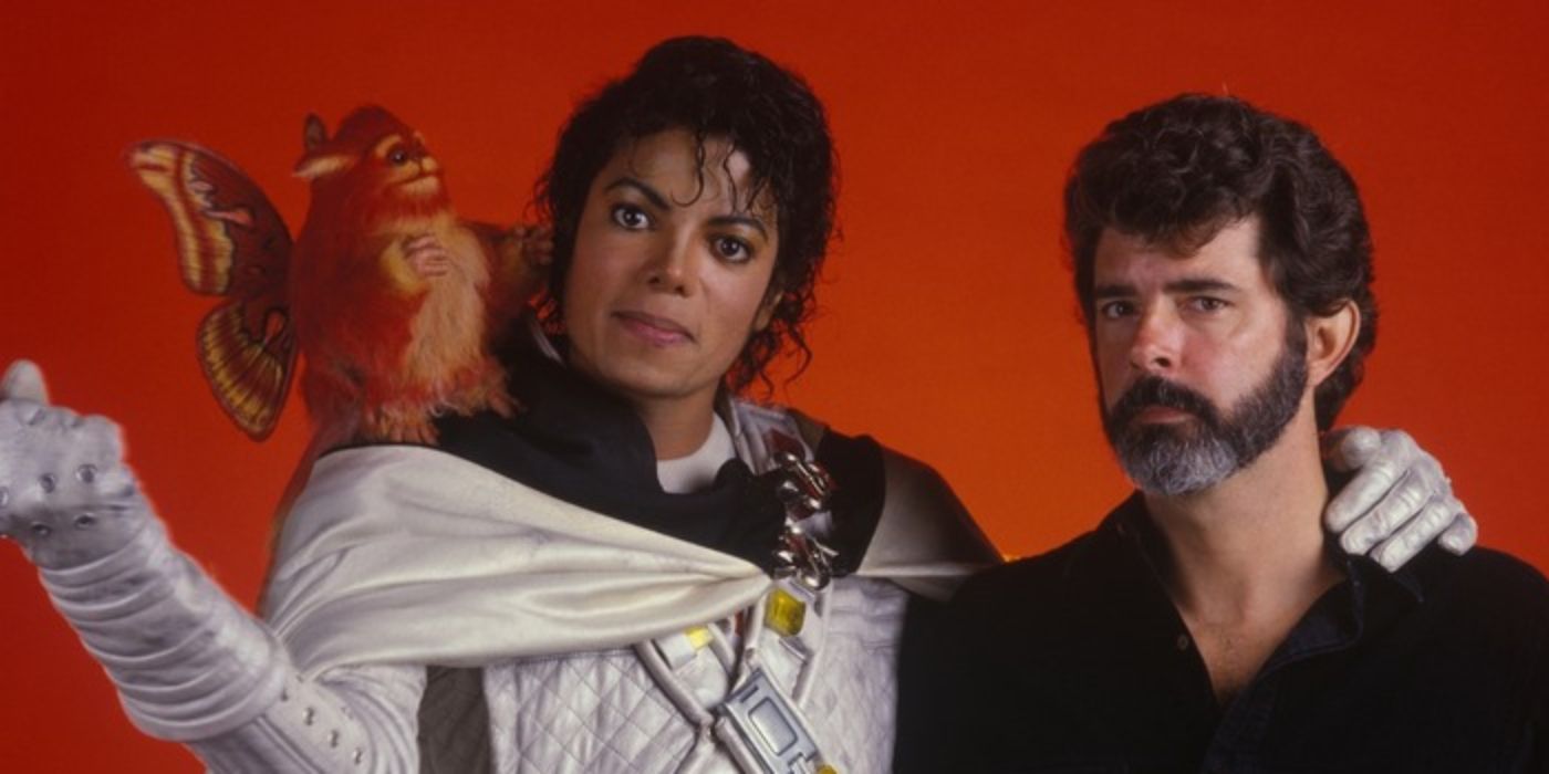 Michael Jackson and George Lucas in the movie 