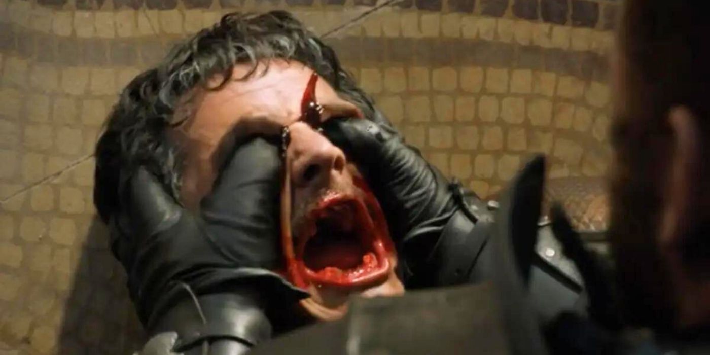 Oberyn (Pedro Pascal) gets his eyeballs gouged out in Game of Thrones